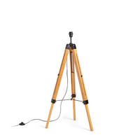 STEHLEUCHTE ALVIS bamboo black Bambus 15 W - Schwarz, Naturmaterialien (65/65/121cm) - Rendl