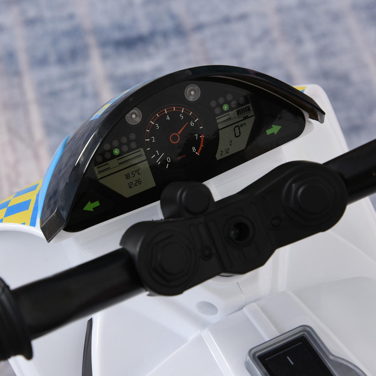 RUTSCHFAHRZEUG DE-16962 Rennmotorrad mit Licht & Sound Blau - Blau, Metall (74/39/48cm) - ComfortXL