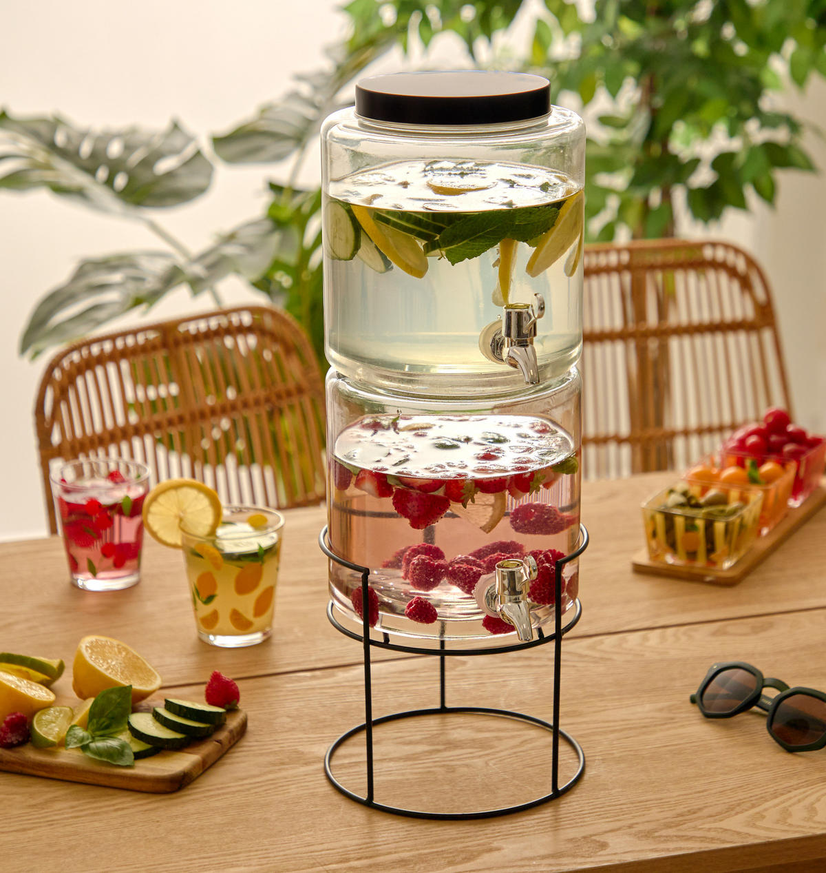 GETRÄNKESPENDER Transparent 3,8 l 24,5/18,5/50 cm - Transparent, Glas (18.5/24.5cm) - Atmosphera Createur d´interieur
