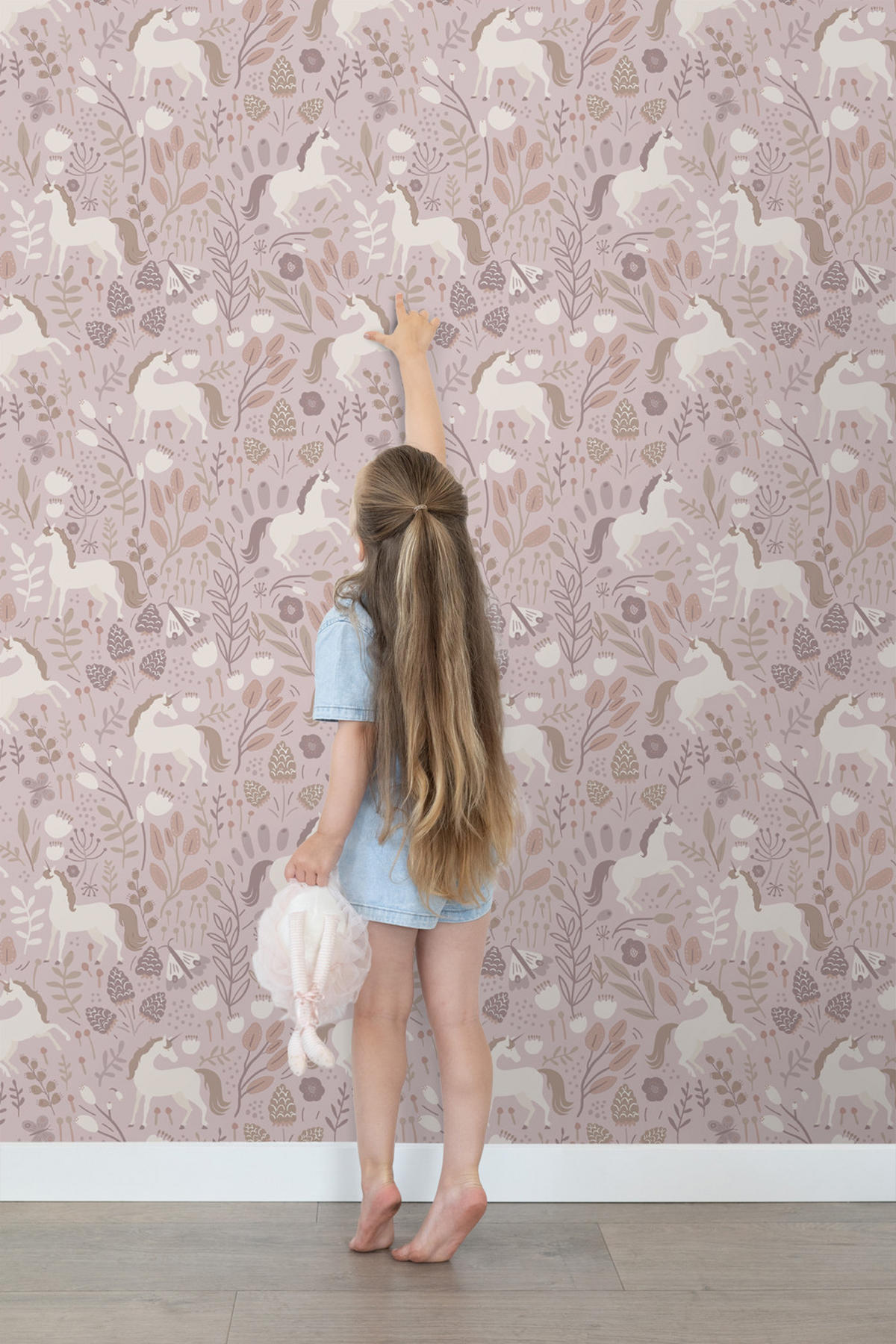TAPETE Einhörner 53 cm x 10.05 m - Pink, Papier (53/0.1cm) - ESTAhome