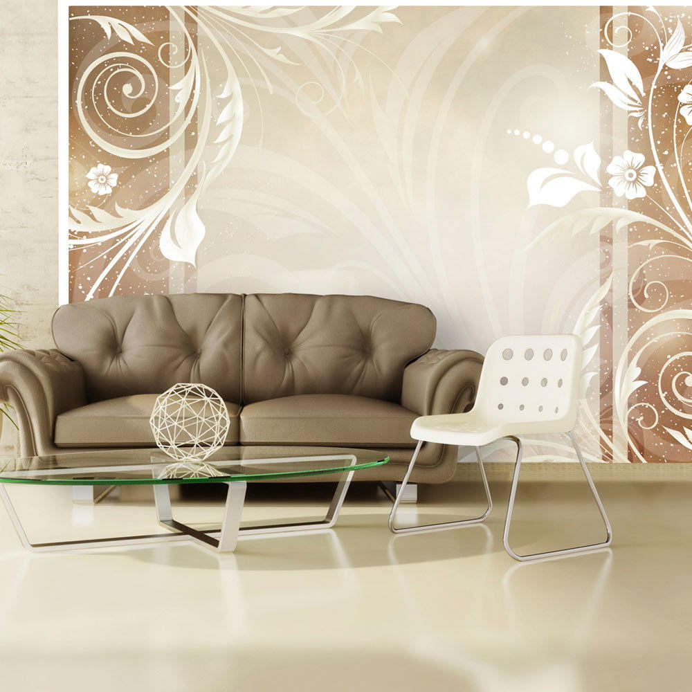 VLIESTAPETE Beige 100/70 cm - Beige/Weiß, Textil (100/1cm) - KUNSTLOFT