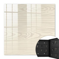 SCHLÜSSELBOX Schwarz 30x30 cm- Türöffnung nach rechts - Holzmuster - Beige, Metall (30/30/5cm) - TULUP
