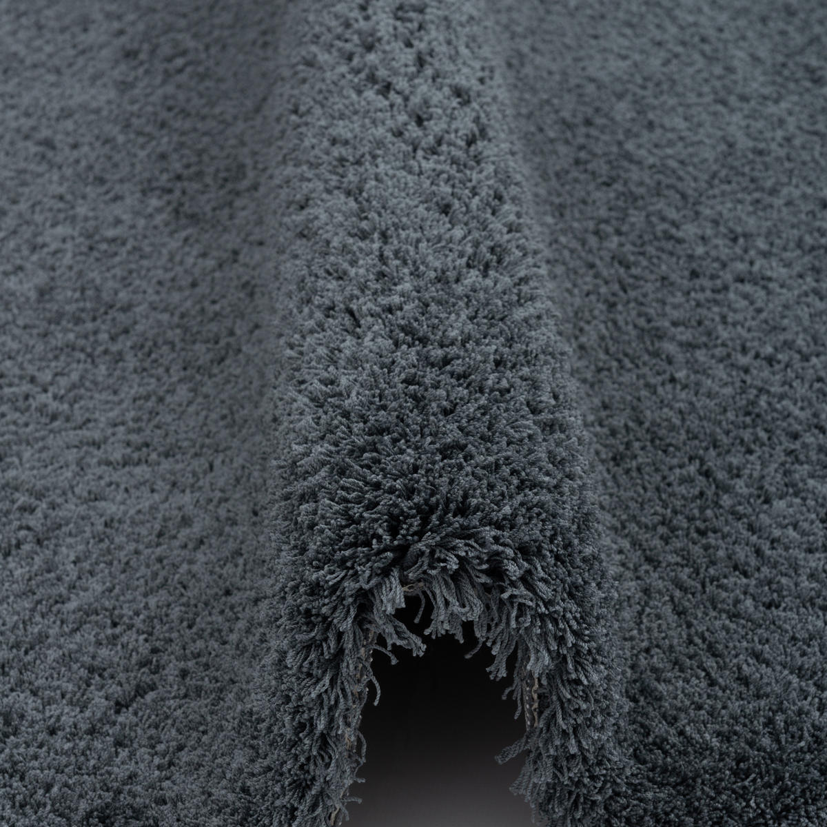 LUXUS HOCHFLOR LANGFLOR TEPPICH HARMONY - Anthrazit, Textil (133/133cm) - Snapstyle