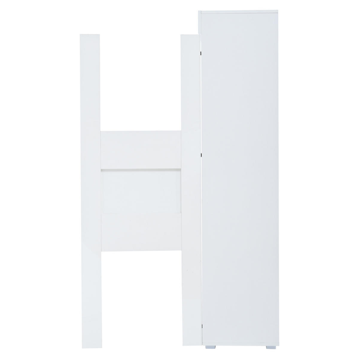 VITRINE LED Hochglanz Schrank Acryl Tür 2 Glasböden Weiß 170cm - Weiß, Glas (60/170/40cm) - FLIEKS