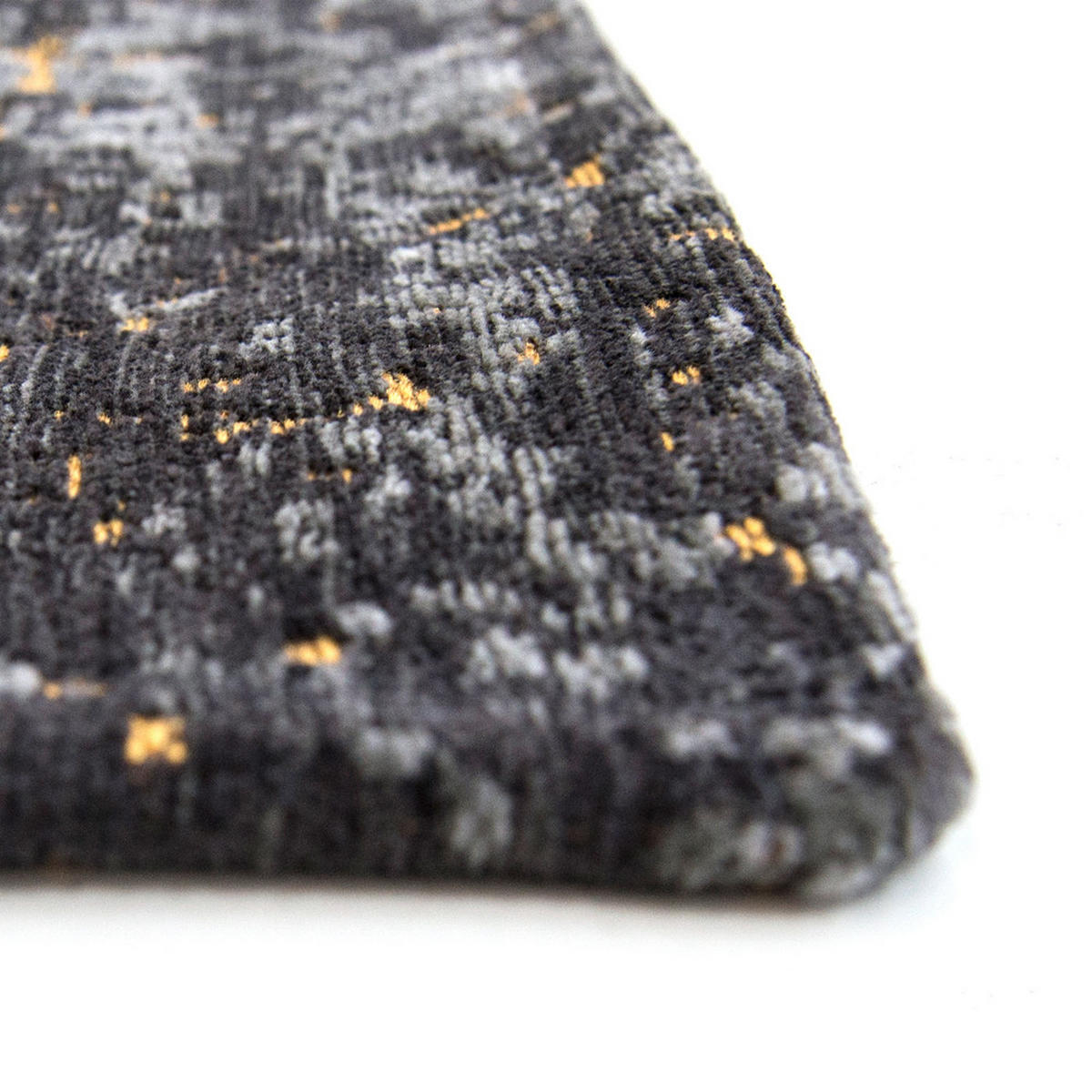 TEPPICH Broadway Glitter Mad Men 80/250 cm - Schwarz, Textil (80/250cm) - Louis De Poortere