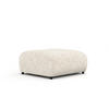 POUF S Zanzibar Creme Webstoff - Creme/Schwarz, Holz/Holzwerkstoff (88/37/88cm) - Maison de Reve