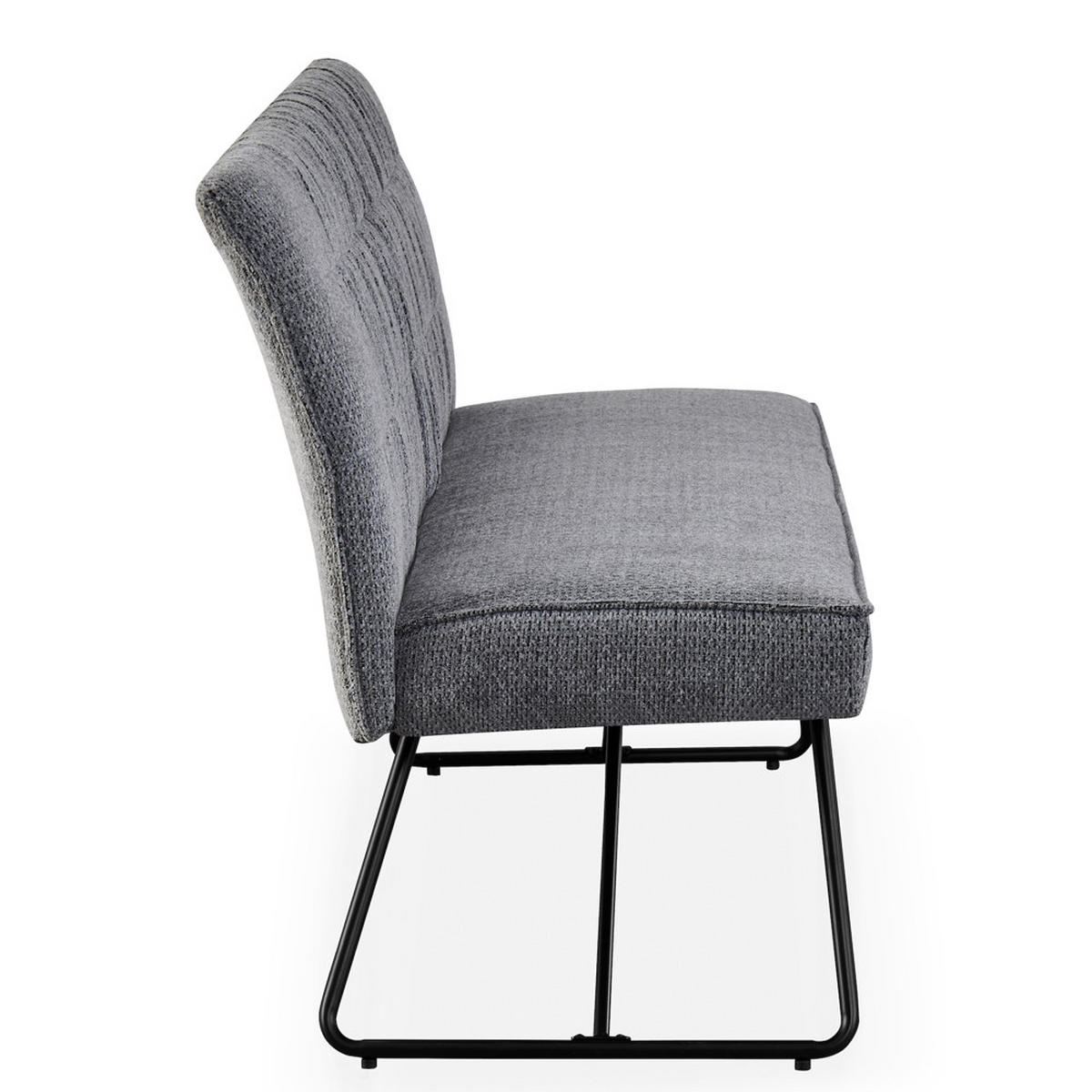 SITZBANK HANNAH - Grau, Metall (160/89/65cm) - DUBI Möbel