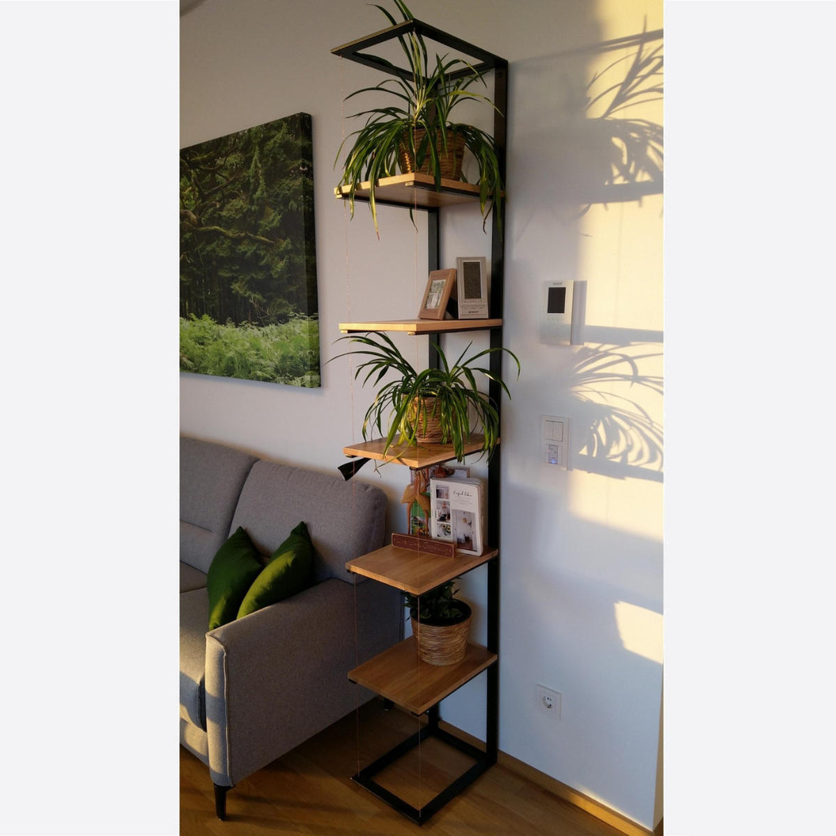 EICHENHOLZ-REGAL mit Regalböden für das Wohn- oder Arbeitszimmer IBSEN - Eichefarben, Holz (30/180/40cm) - Rawood Furniture