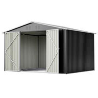 GERÄTESCHUPPEN SATTELDACH 300x252x191 cm Anthrazit - Grau, Metall (252/191/300cm) - ComfortXL