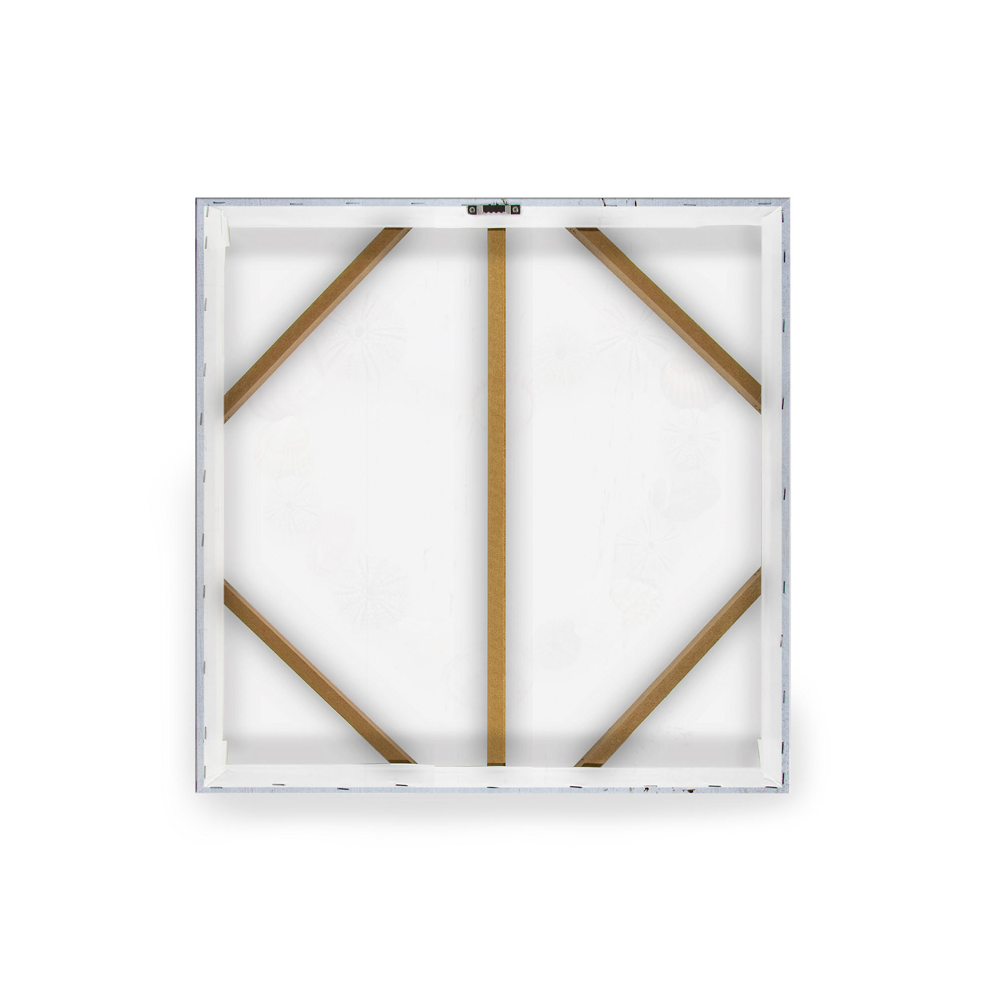 LEINWANDBILD Muschel Herz - 50x50cm - Weiß, Textil (50/50cm) - Art for the Home