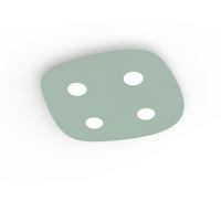 DECKENLEUCHTE River Free X4 - Grün, Metall (55/55/4cm) - Lumicom