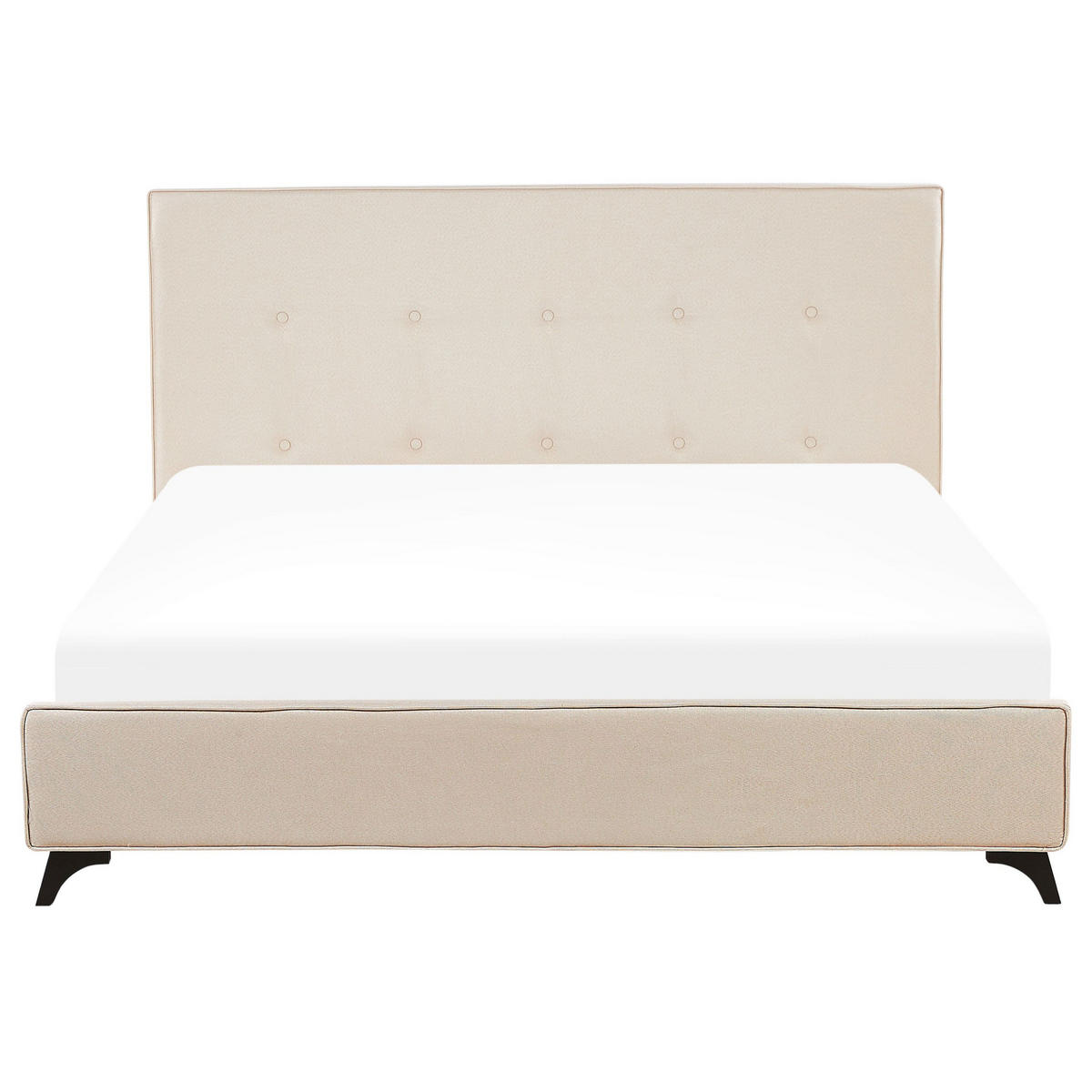 POLSTERBETT 180/200cm Beige Ambassador - Beige, Textil (180/200cm) - Beliani