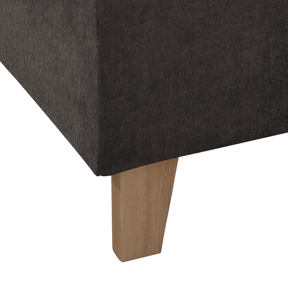 POLSTERBETT - Samt - Dunkelgrau, Holz/Textil (140/200cm) - home24
