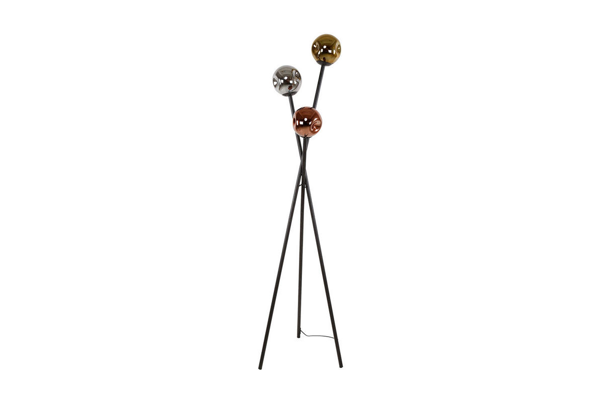 STEHLAMPE TIVOLI Schwarz Metall - Schwarz, Metall (45/45/169cm) - KAWOLA