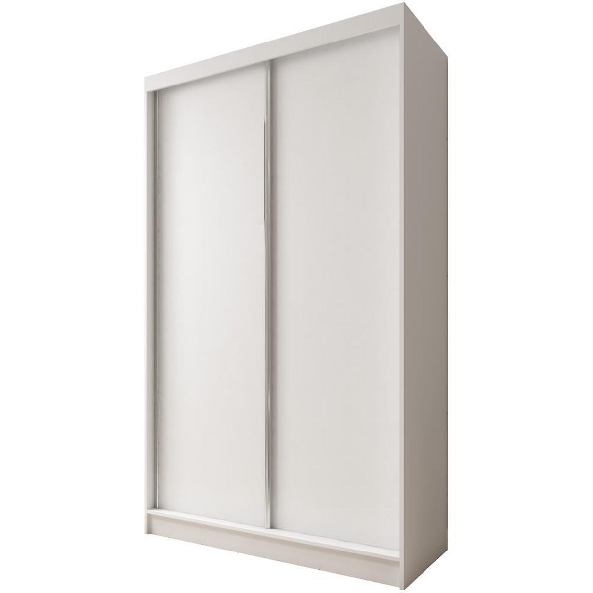 SCHWEBETÜRENSCHRANK Mario 120/216/61 weiß mit Schubladen - Weiß, Holzwerkstoff (120/216/61cm) - Beautysofa