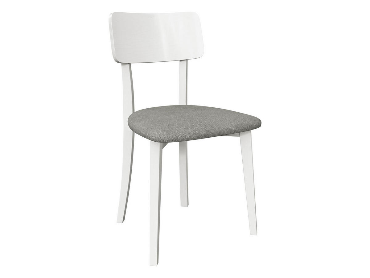 ESSZIMMERSTUHL Hugo VI - Hellgrau/Weiß, Holz/Textil (47/86/48cm) - MIRJAN24