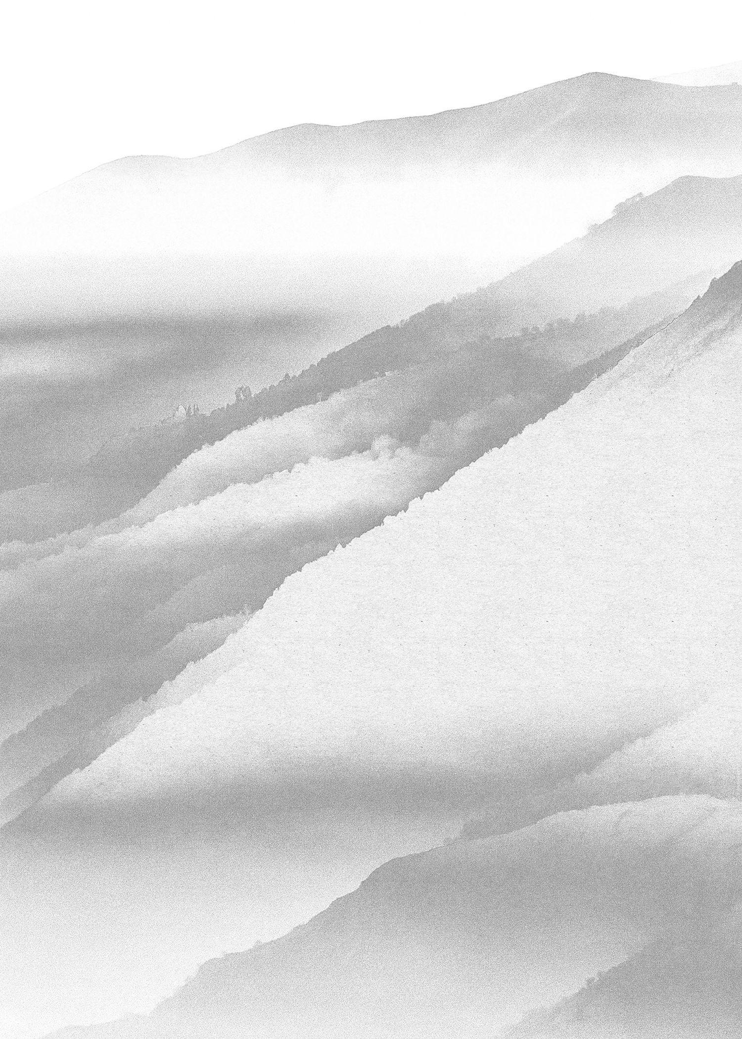 FOTOTAPETE Landschaft 200 x 280 cm - Schwarz, Papier (200/280cm) - Sanders & Sanders
