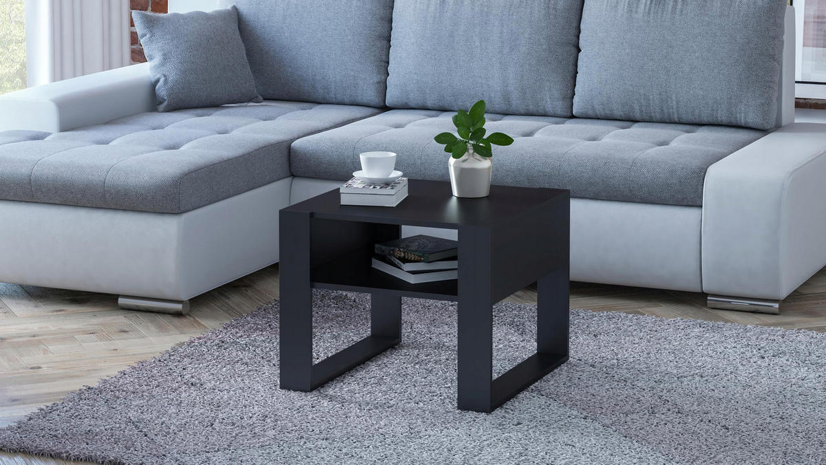 COUCHTISCH KAJA Schwarz 60/53,6/50 cm - Schwarz, Holzwerkstoff (53.6/60/50cm) - Matkam Möbel