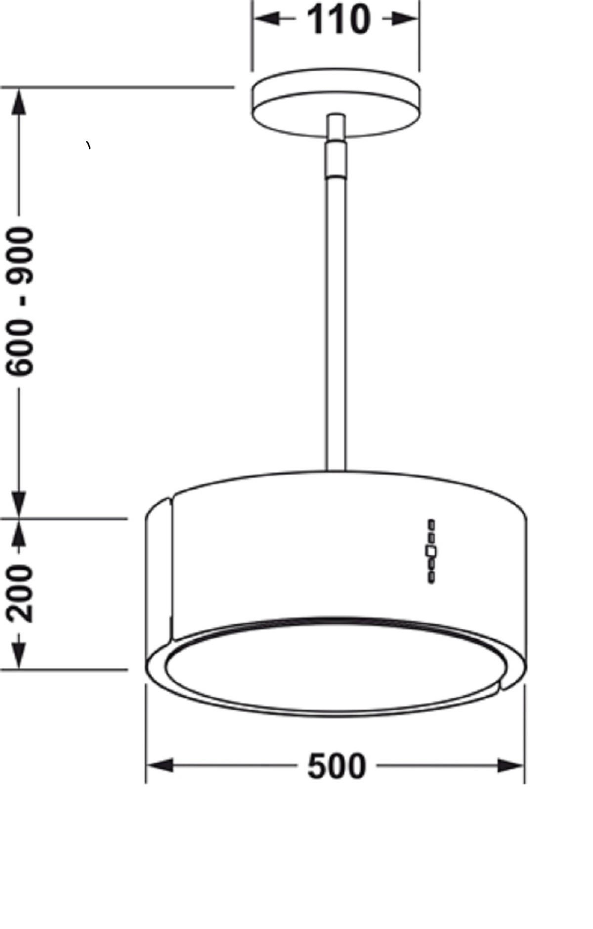 DUNSTABZUGSHAUBE GCH I 237 50 IS + Umluftset, 50 cm Edelstahl - Silberfarben, Metall (50/20/50cm) - Gurari