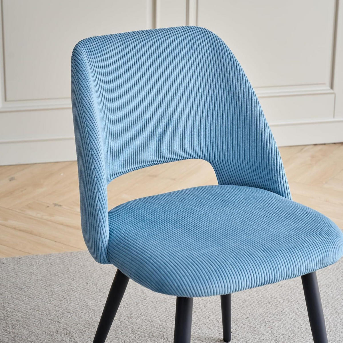 ESSZIMMERSTUHL 2er-Set Cord Blau - Blau, Textil (43/80/45cm)