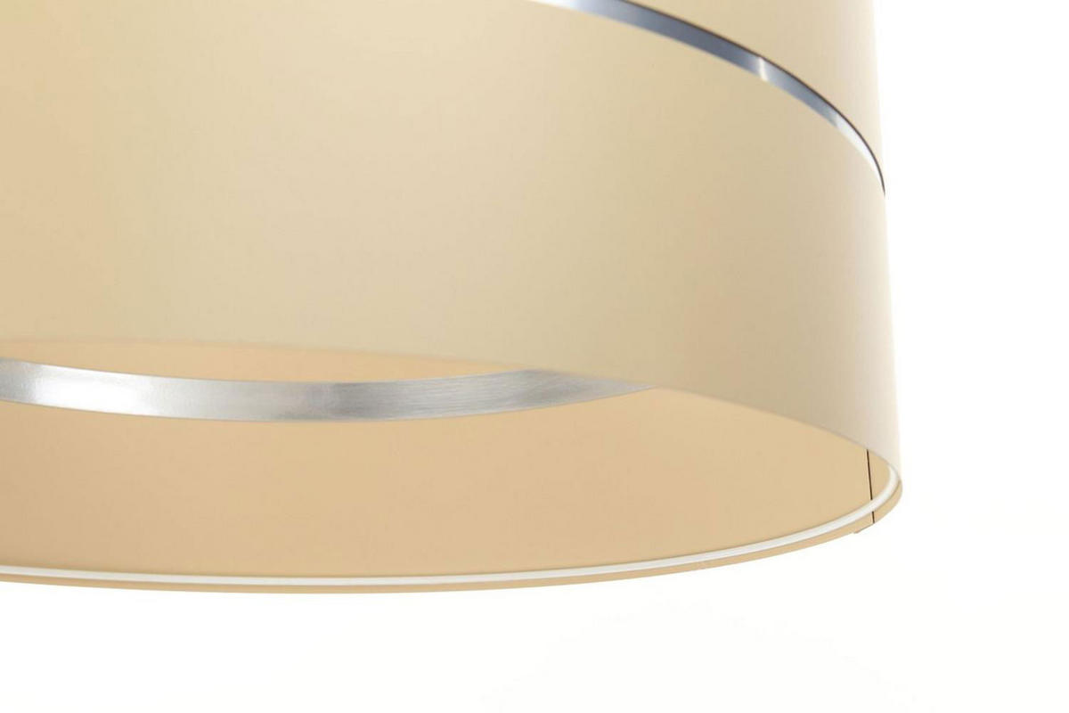 HÄNGELEUCHTE Silber 50/21 cm - Beige/Silberfarben, Kunststoff (50/0.8/21cm) - ONZENO