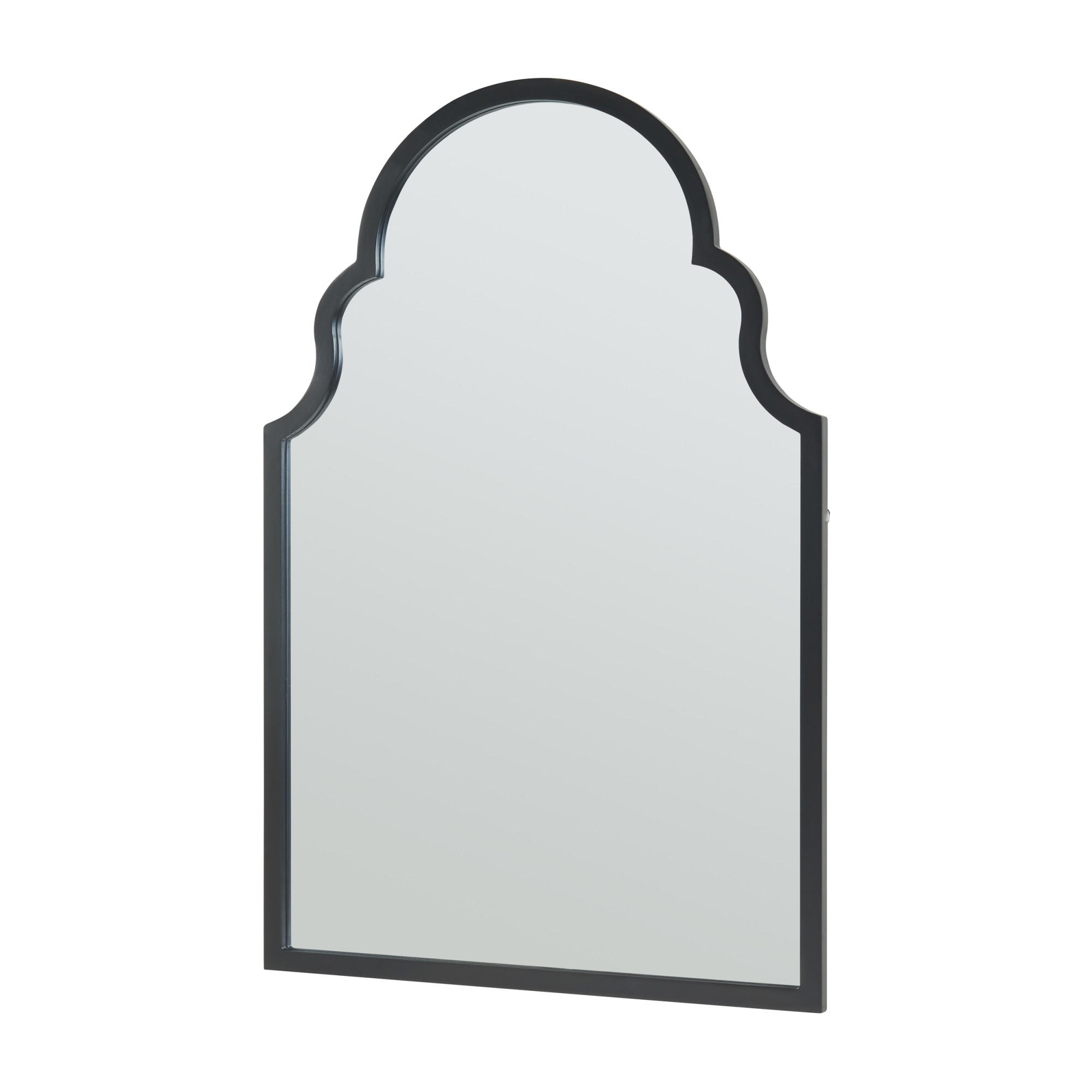 WANDSPIEGEL Hämeenkyrö - Schwarz, Glas/Holzwerkstoff (60/2/90cm) - [en.casa]