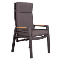 GARTENSTUHL Sevilla - Grau, Holz/Textil (60/122/62cm) - Mr. Deko