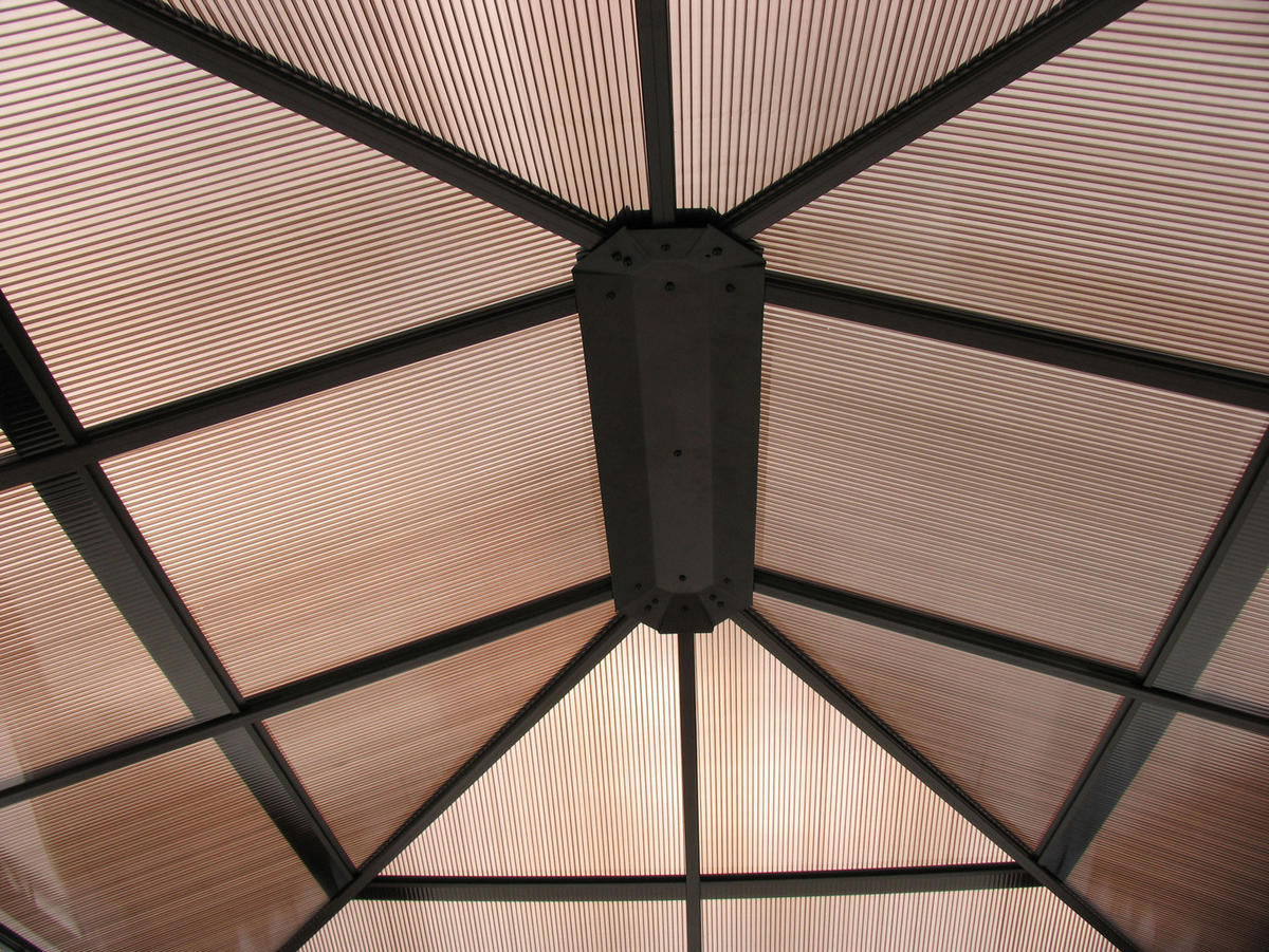 HARDTOP Pavillon 3x3,6m mit 4 Seitenteilen - Schwarz/Braun, Metall (300/263/360cm) - QUICK STAR