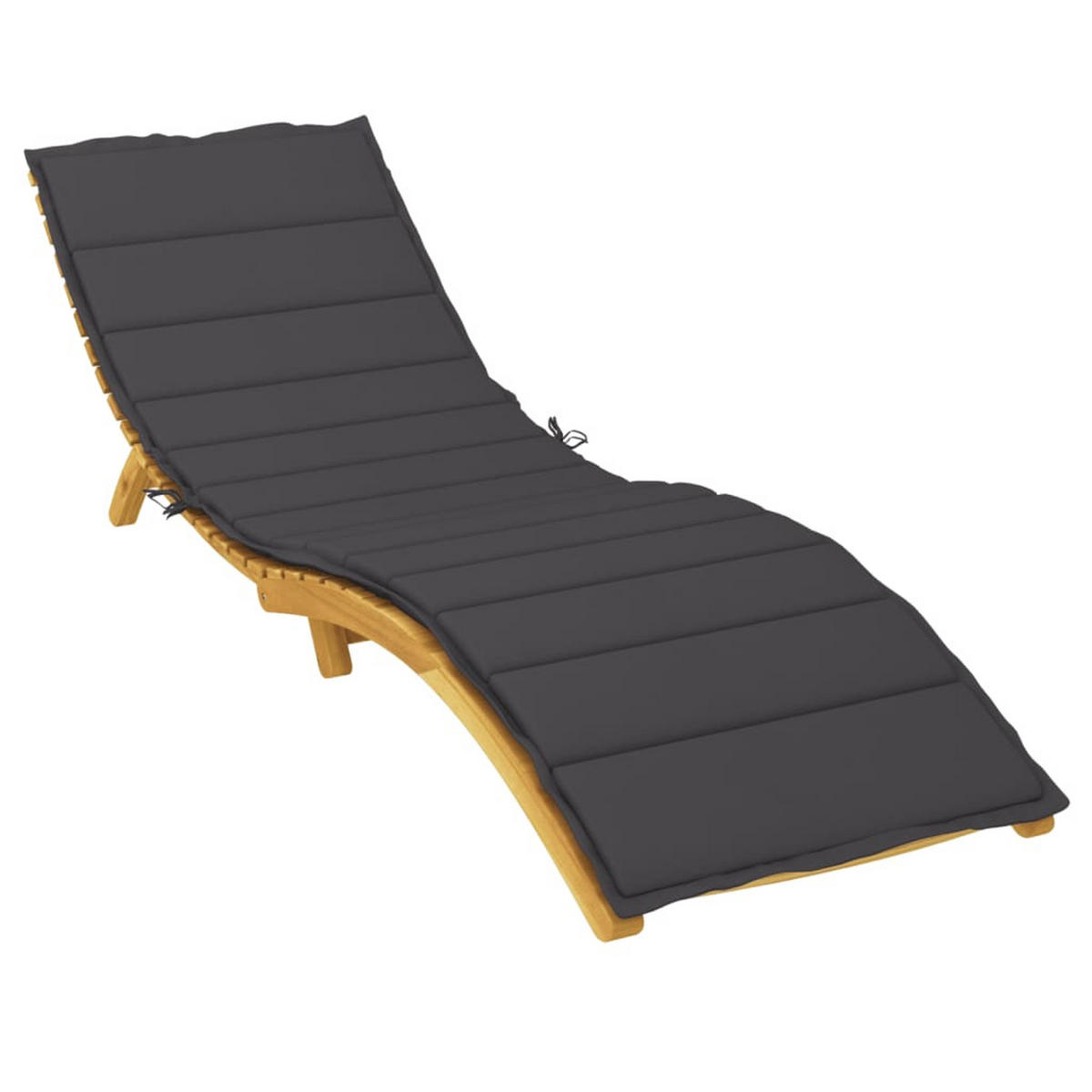 SONNENLIEGEN-AUFLAGE Schwarz 200/70/3 Cm Oxford-Gewebe - Schwarz, Textil (70/3/200cm) - vidaXL