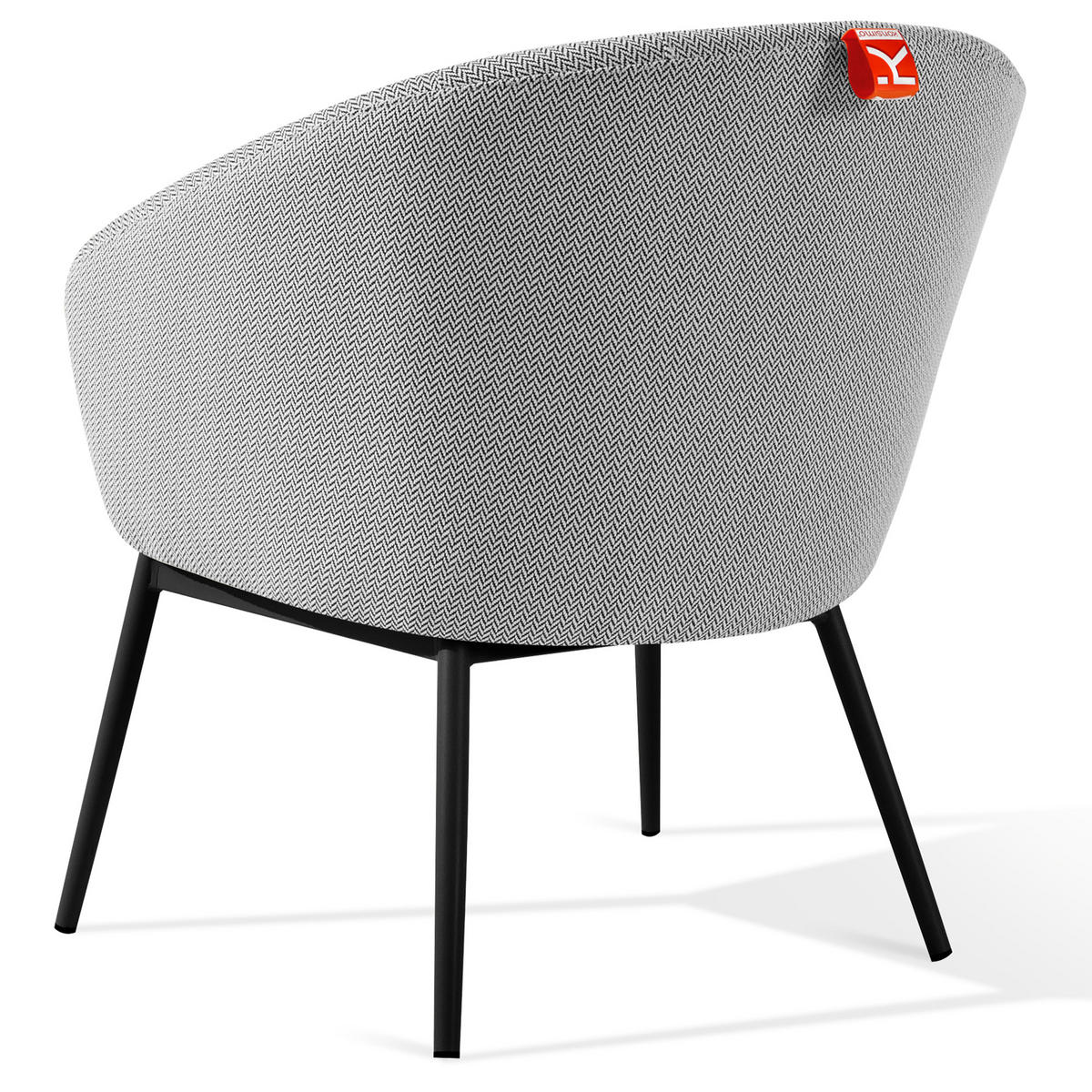 GARTENSESSEL SOLIS - Weiß, Textil/Metall (69/76/66cm) - KONSIMO®