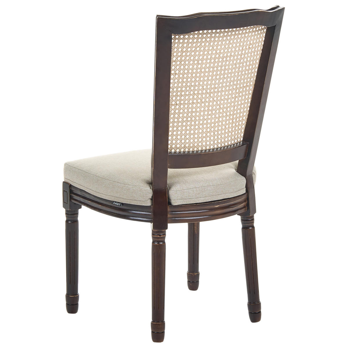 ŽIDLE sada 2 ks Dřevo Tmavě hnědá/Béžová Bonanza - tmavě hnědá, textil (53/97/57cm) - Beliani