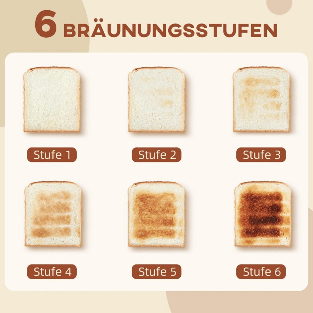 WASSERKOCHER-TOASTER UND 1,7 L 6 Bräunungsstufen Beige 21,2/16/24,3 cm - Beige, Kunststoff (16/24.3/21.2cm) - Rolipo