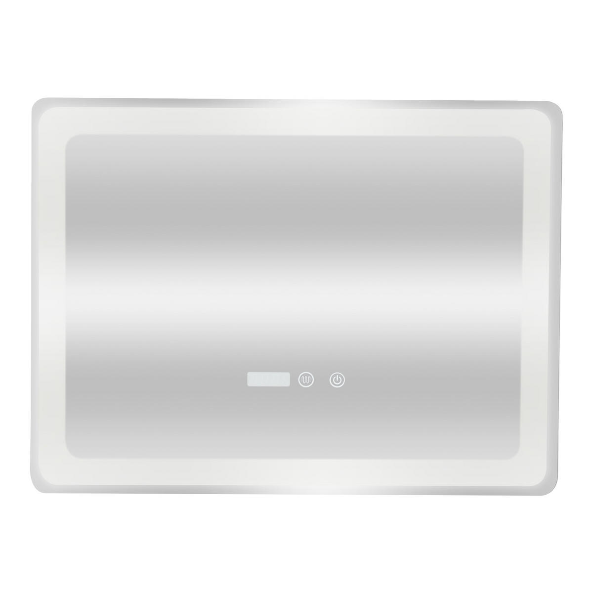 BADEZIMMERSPIEGEL Casoli - Silberfarben, Glas/Metall (90/60/3.5cm) - pro.tec