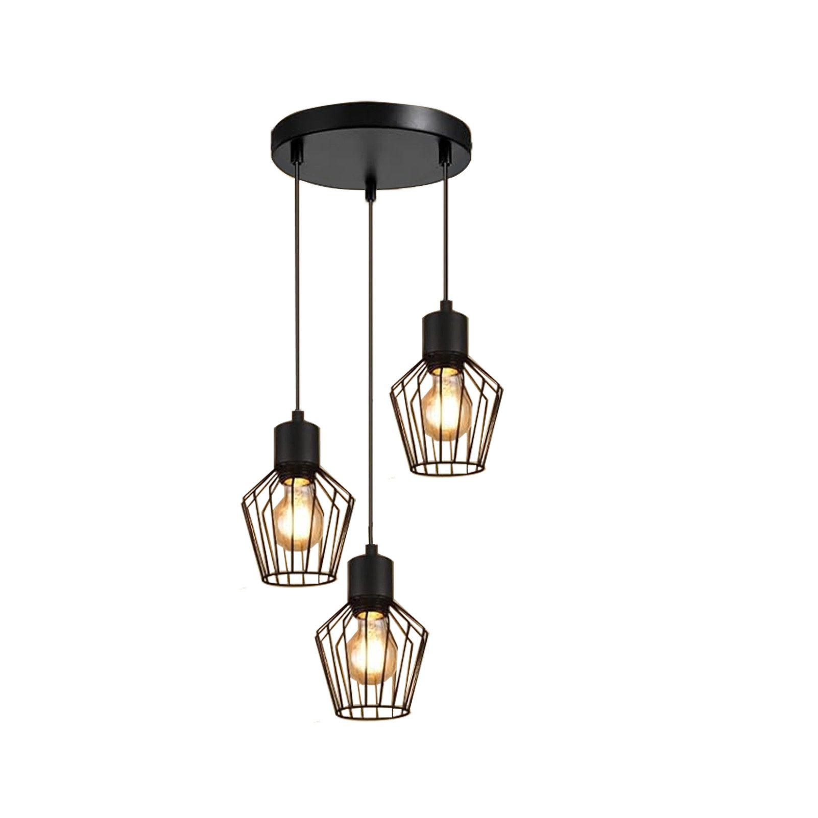 PENDELLEUCHTE Augustus 25/25/18 cm - Schwarz, Metall (25/25/18cm) - ZMH