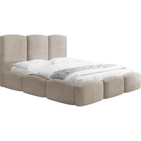POLSTERBETT Harmony mit Bettkasten & Lattenrost in Beige Chenille 140 x 200 cm - Beige/Birkefarben, Holzwerkstoff/Kunststoff (140/200cm) - WFL GROUP
