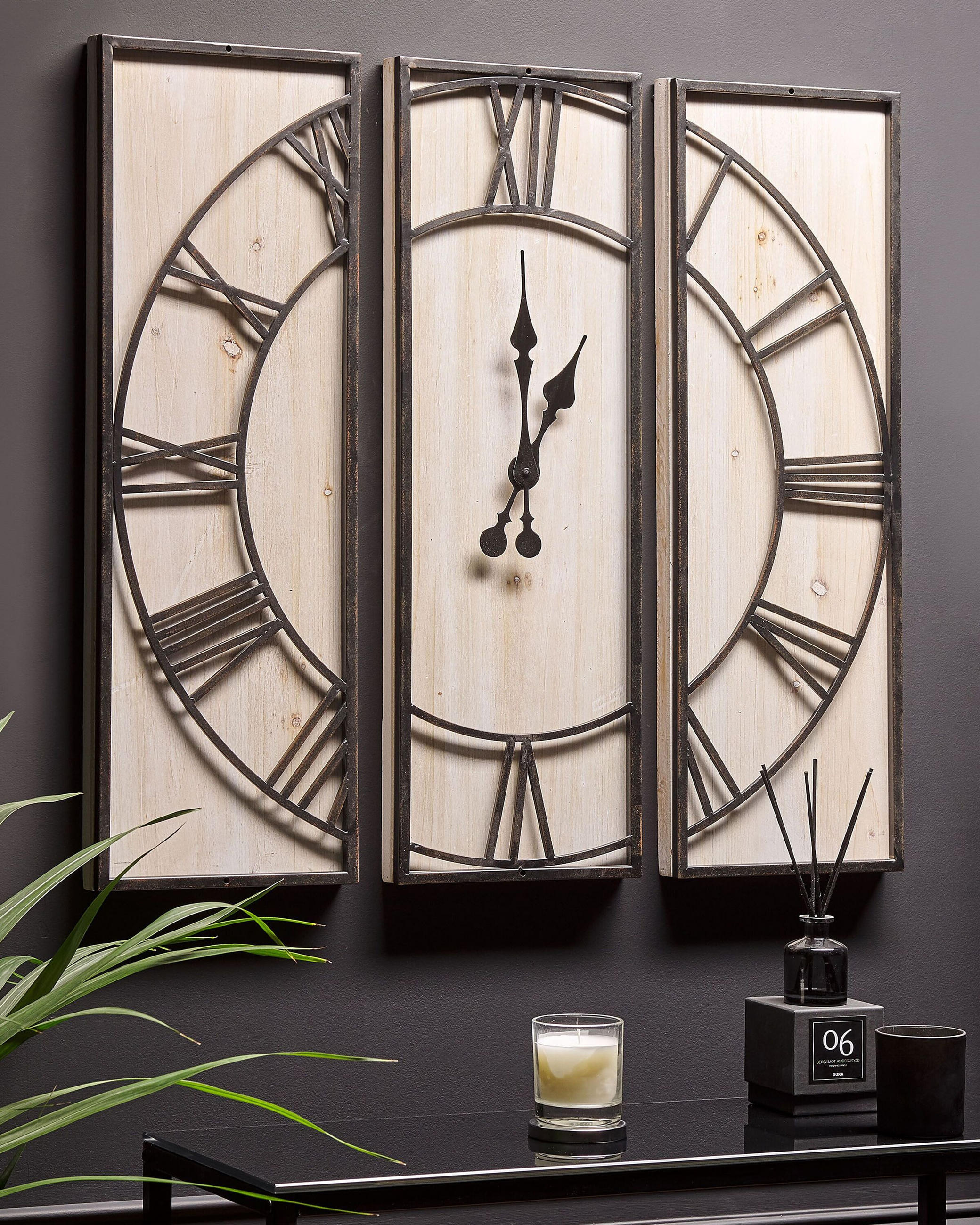 WANDUHR Tannenholz heller holzfarbton Coatlan - Hellbraun, Holz (75/75/4cm) - Beliani