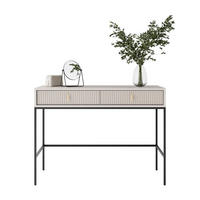 KONSOLE MIDNIGHT mit Schubladen auf Gestell kaschmir - Kaschmir/Schwarz, Holzwerkstoff (50/104/77cm) - Lookway