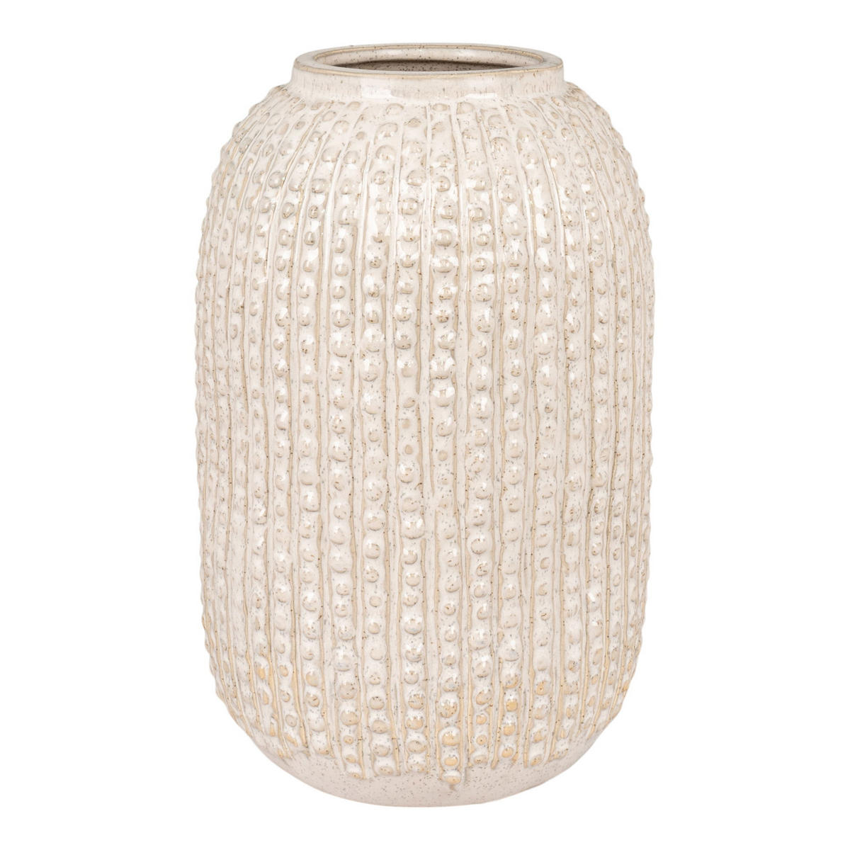 VASE Steingut Beige - Beige, Stein (25.5cm) - tinkaro