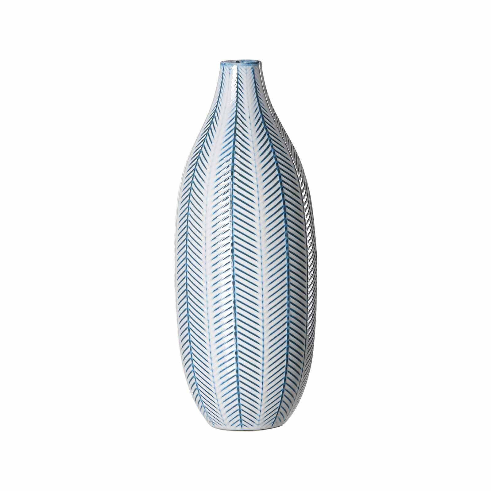 VASE Reef weiß-blau 30,5 cm - Blau/Weiß, Keramik (30.5cm) - Ritzenhoff Breker