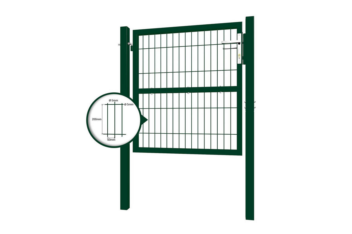 GITTERTOR Razo grün 1m H.100cm Metall - Grün, Metall (106/106cm) - Casanoov