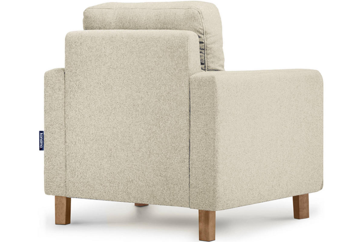SESSEL ERISO mit Armlehnen und angenehmer Stoff zum Anfassen, Strukturstoff, beige - Beige/Braun, Textil (80/75/75cm) - KONSIMO®