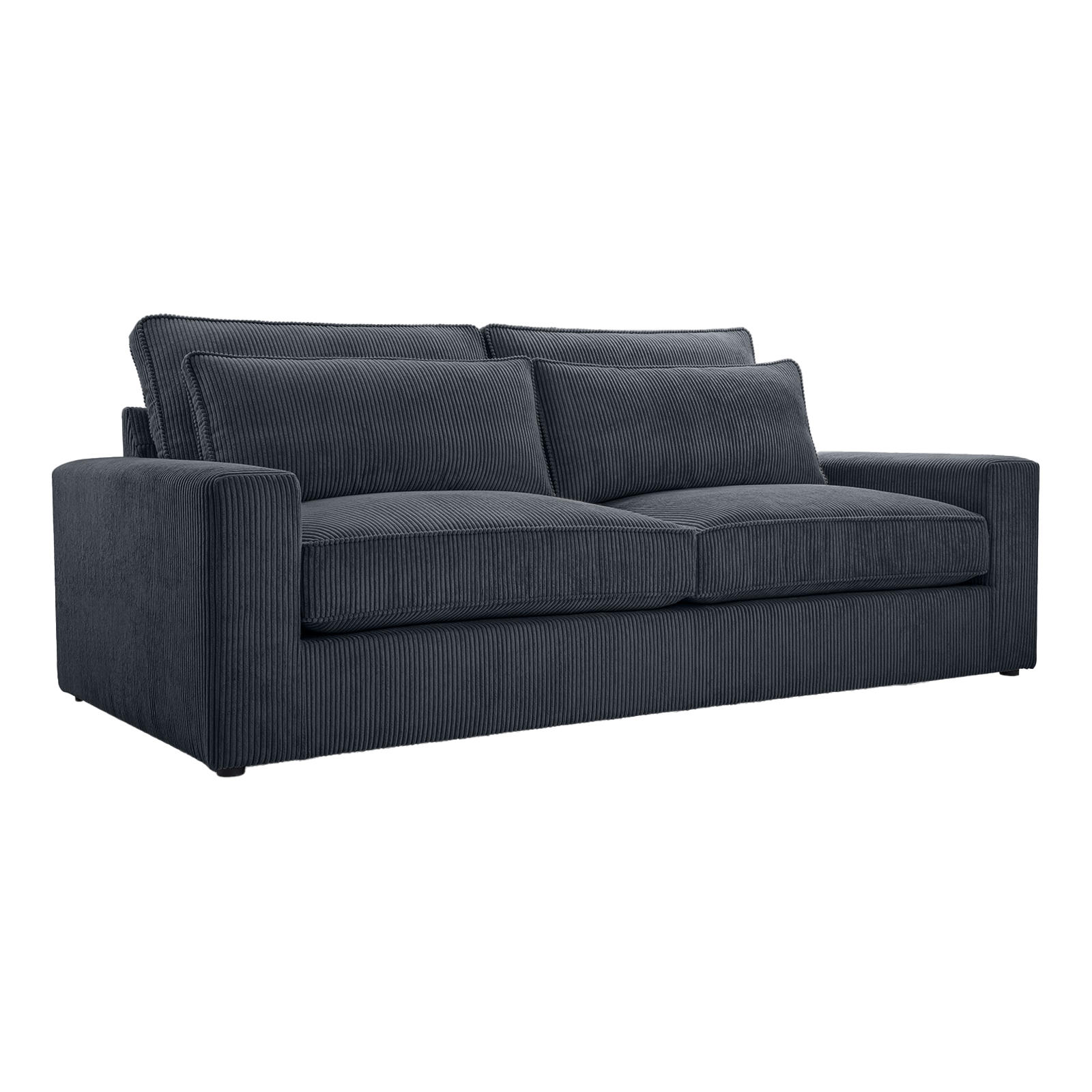 SOFA MIRELLA Ohne Schlaffunktion, Anthrazit - Schwarz, Textil (221/89/104cm) - Fedve