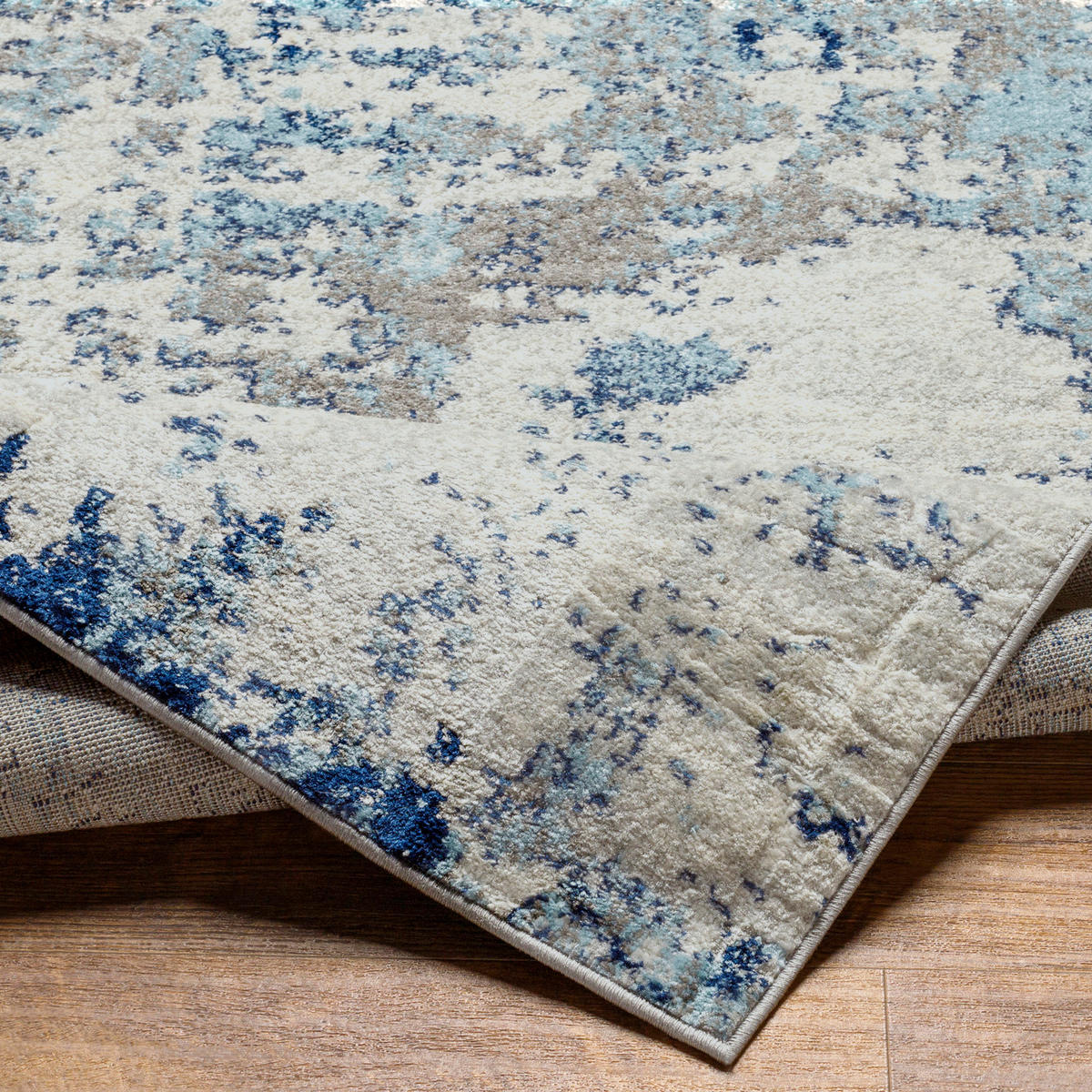 KURZFLORTEPPICH Rund Ø 160 cm Blau - Blau, Textil (160/160cm) - LIVABLISS