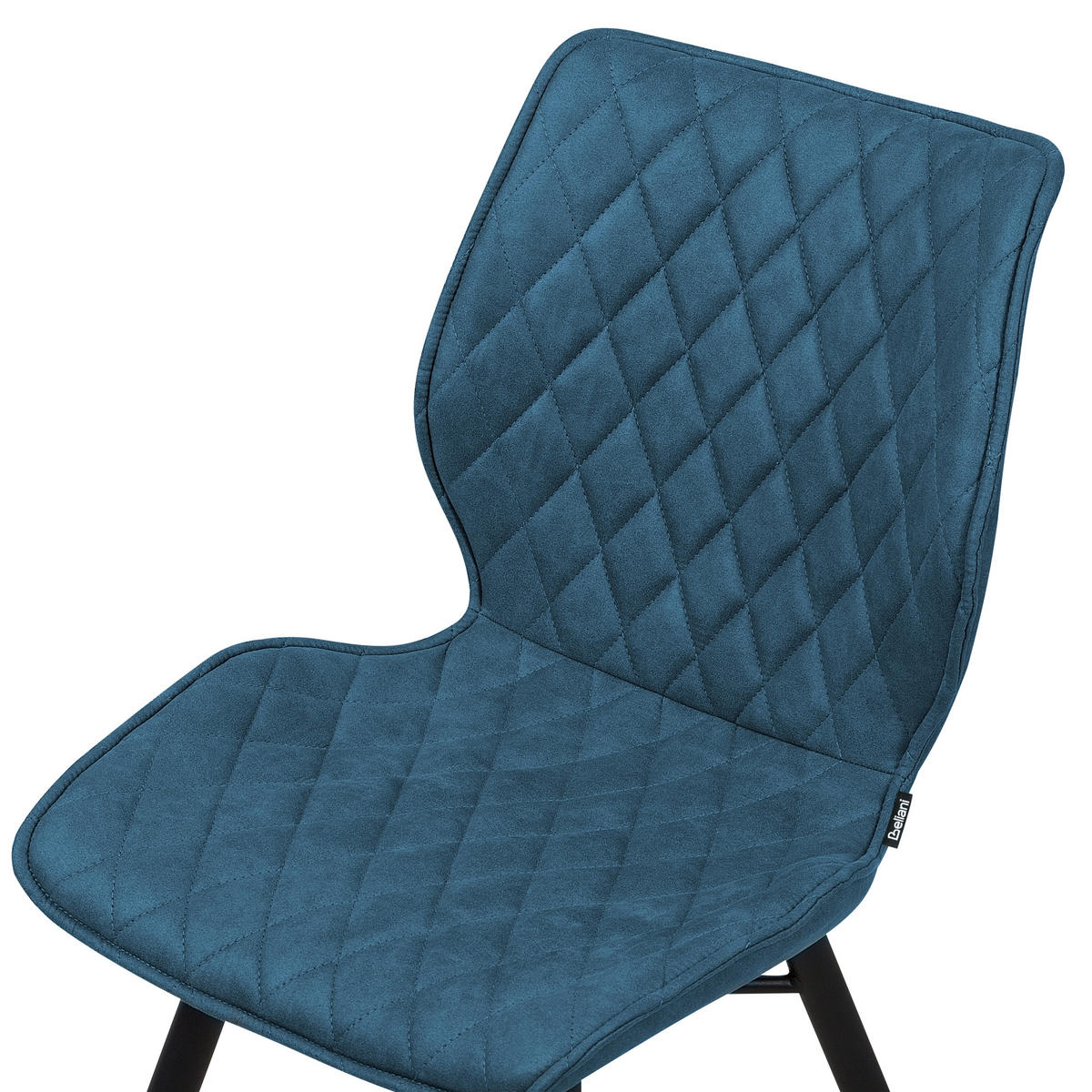 ÉTKEZŐSZÉK 2 darabos Szett Kárpit Kék Lisle - kék, textil/fém (44/86/56cm) - Beliani
