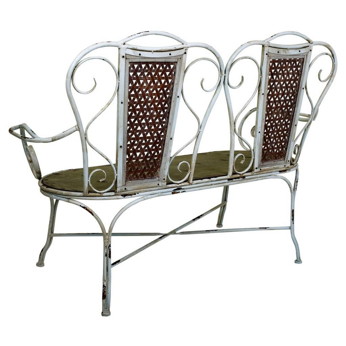 METALLBANK, Grau, 129x57x95 cm - Grau, Metall (129/95/56.5cm) - Wanderlust