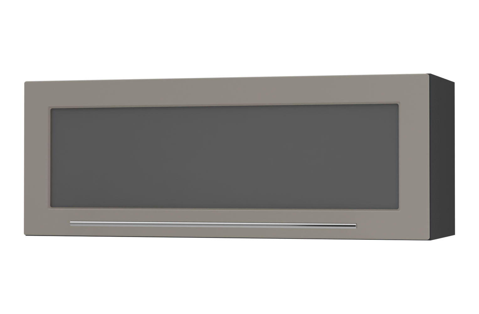 KÜCHENHÄNGESCHRANK Kvantum W4BS/90-AV Beige Matt / Schwarz Matt 90 / 32,5 / 36cm - Beige/Schwarz, Holz/Holzwerkstoff (90/36/32.5cm) - Feldmann-Wohnen