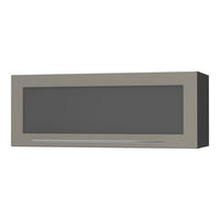 KLAPPHÄNGESCHRANK Kvantum W4BS/90 Beige Matt / Schwarz Matt 90 / 32,5 / 36cm - Beige/Schwarz, Holz/Holzwerkstoff (90/36/32.5cm) - Feldmann-Wohnen