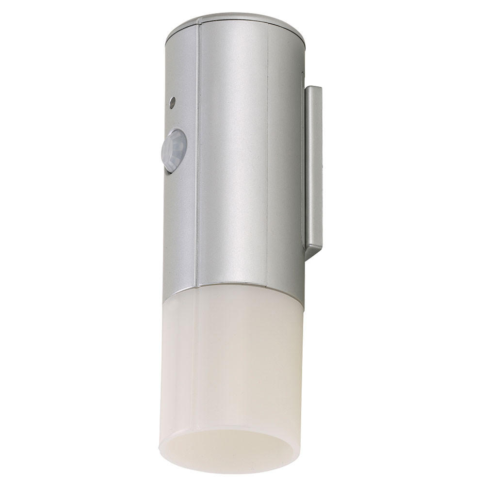 LED WANDLEUCHTE Silber mit Bewegungsmelder - Silberfarben, Kunststoff (4/12.5/4cm) - Briloner