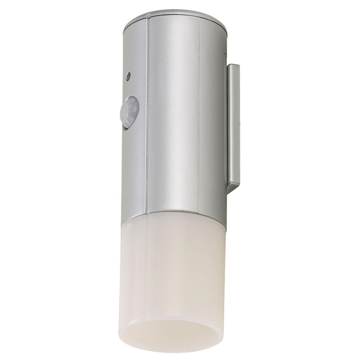 LED WANDLEUCHTE Silber mit Bewegungsmelder - Silberfarben, Kunststoff (4/12.5/4cm) - Briloner