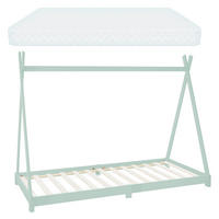 KINDERBETT Tipi mit Matratze 90x200 cm Mint - Mintgrün, Holz (90/200cm) - ML-DESIGN